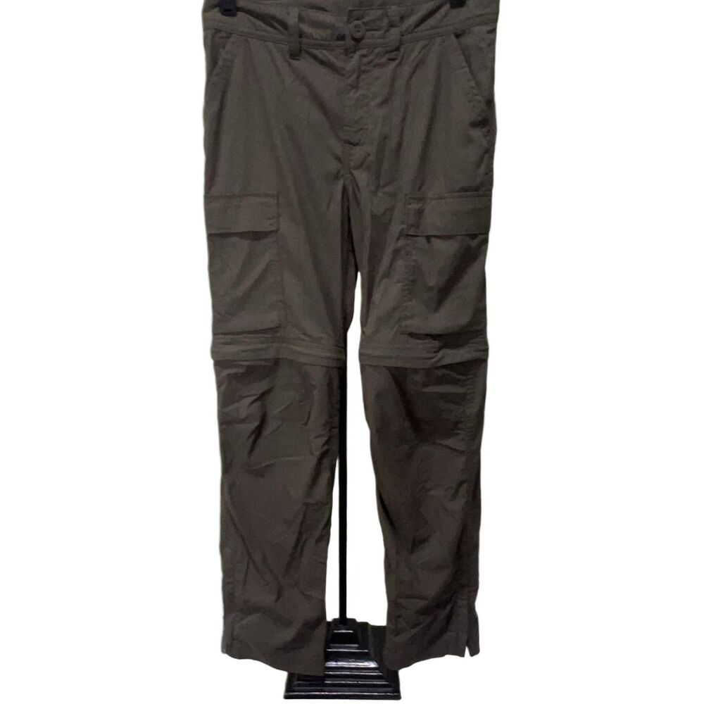 REI Co-op Boys Convertible Cargo Pants Green Hiking Outdoor Size 10-12 Nylon